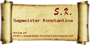 Sagmeister Konstantina névjegykártya